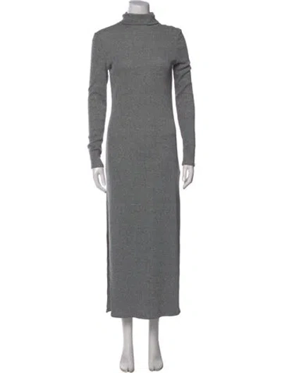 Pre-owned Generation Love Turtleneck Long Dress In Gray