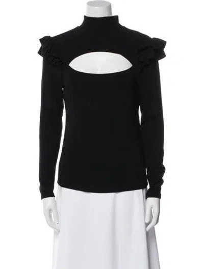 Pre-owned Generation Love Turtleneck Long Sleeve Top In Black