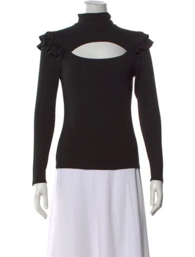 Pre-owned Generation Love Turtleneck Long Sleeve Top In Black