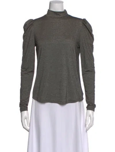 Pre-owned Generation Love Turtleneck Long Sleeve Top In Gray