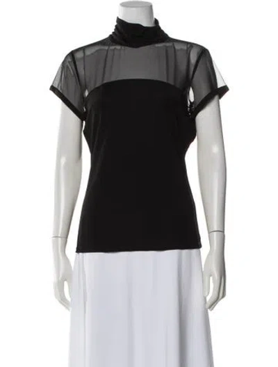 Pre-owned Generation Love Turtleneck Short Sleeve Top In Black