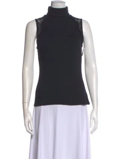 Pre-owned Generation Love Turtleneck Sleeveless Top In Black