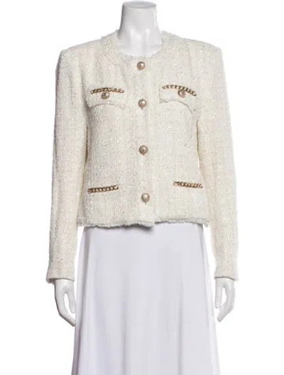 Pre-owned Generation Love Tweed Jacket W/ Tags In Neutrals