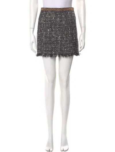 Pre-owned Generation Love Tweed Mini Skirt In Black