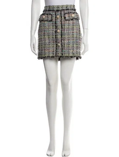 Pre-owned Generation Love Tweed Mini Skirt In Multi