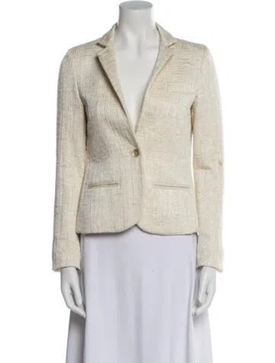 Pre-owned Generation Love Tweed Pattern Blazer In Blue