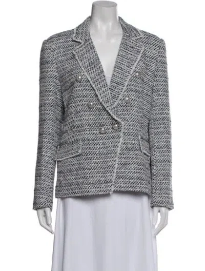 Pre-owned Generation Love Tweed Pattern Blazer In Blue