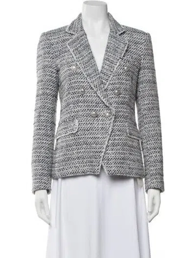 Pre-owned Generation Love Tweed Pattern Blazer In Blue