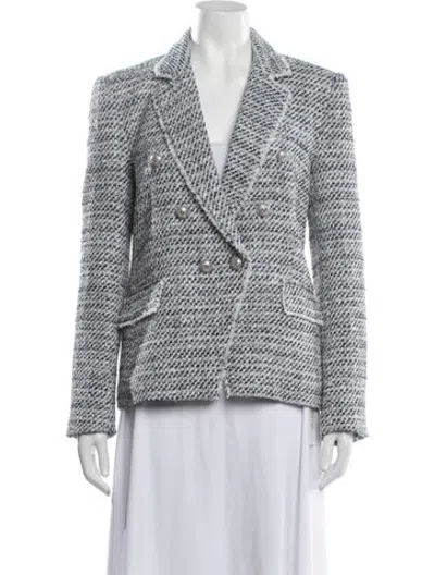 Pre-owned Generation Love Tweed Pattern Blazer In Blue
