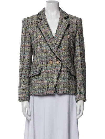 Pre-owned Generation Love Tweed Pattern Blazer In Multi