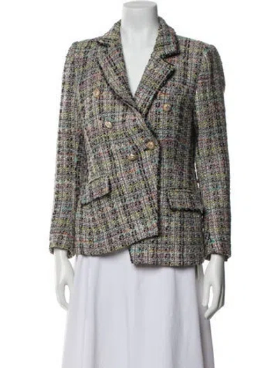 Pre-owned Generation Love Tweed Pattern Blazer In Multi