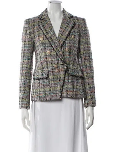 Pre-owned Generation Love Tweed Pattern Blazer In Multi