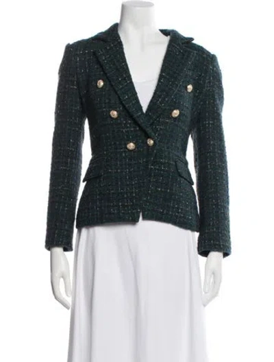 Pre-owned Generation Love Tweed Pattern Blazer In Multi