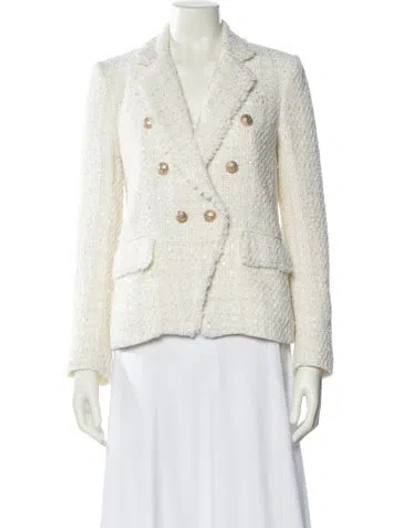 Pre-owned Generation Love Tweed Pattern Blazer In Neutral