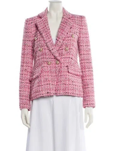 Pre-owned Generation Love Tweed Pattern Blazer In Pink