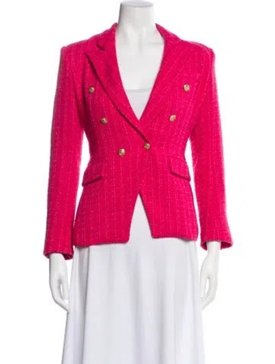 Pre-owned Generation Love Tweed Pattern Blazer In Pink