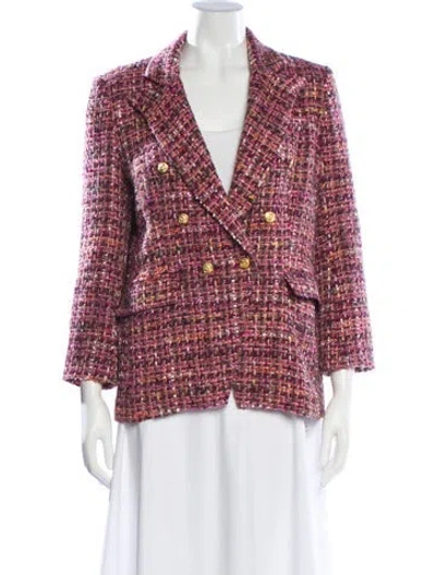 Pre-owned Generation Love Tweed Pattern Blazer In Pink
