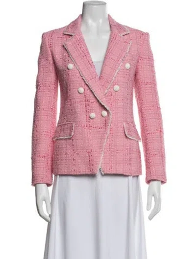 Pre-owned Generation Love Tweed Pattern Blazer In Pink