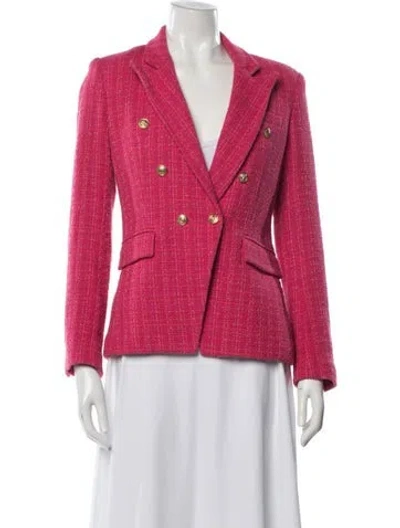 Pre-owned Generation Love Tweed Pattern Blazer In Pink