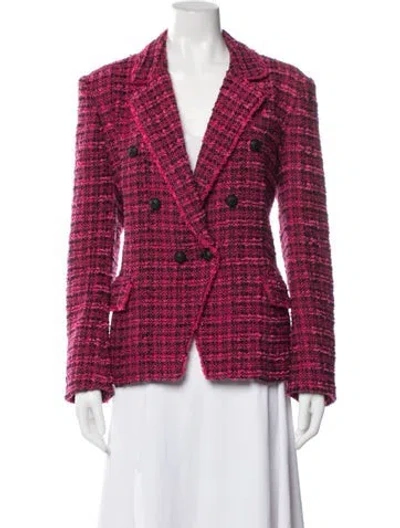 Pre-owned Generation Love Tweed Pattern Blazer In Pink