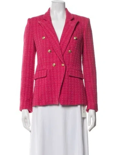 Pre-owned Generation Love Tweed Pattern Blazer In Pink