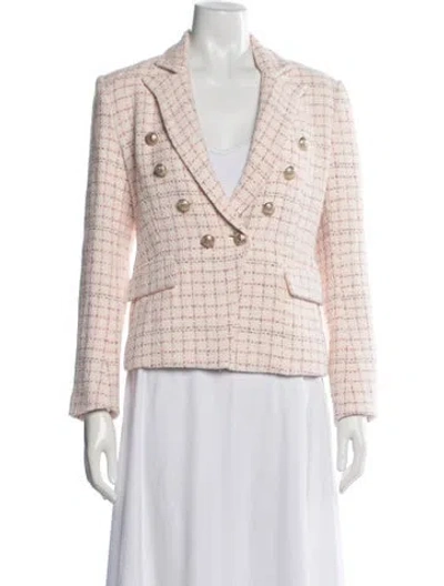 Pre-owned Generation Love Tweed Pattern Blazer In Pink