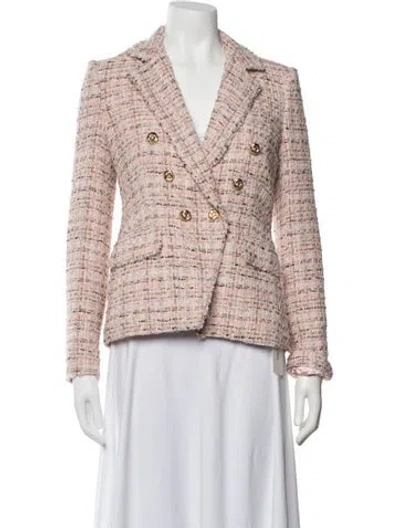 Pre-owned Generation Love Tweed Pattern Blazer In Pink