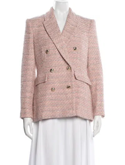 Pre-owned Generation Love Tweed Pattern Blazer In Pink