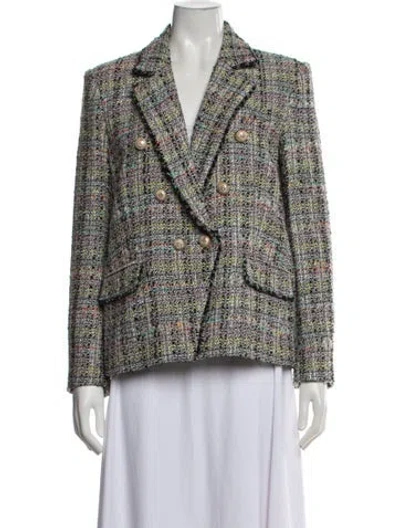 Pre-owned Generation Love Tweed Pattern Blazer W/ Tags In Multicolor
