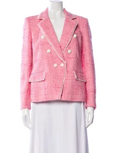 Pre-owned Generation Love Tweed Pattern Blazer W/ Tags In Pink