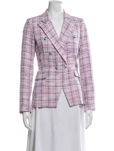 Pre-owned Generation Love Tweed Pattern Blazer W/ Tags In White