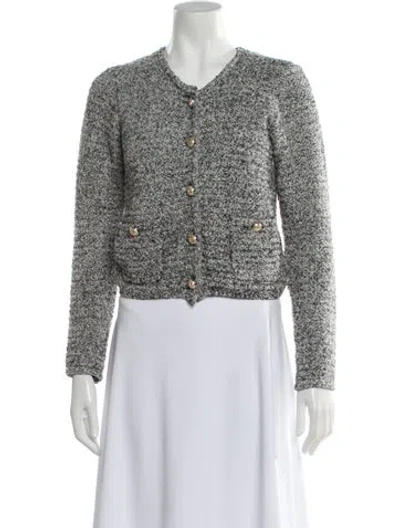 Pre-owned Generation Love Tweed Pattern Evening Jacket In Gray