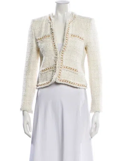 Pre-owned Generation Love Tweed Pattern Evening Jacket In Neutral