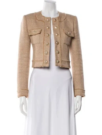 Pre-owned Generation Love Tweed Pattern Evening Jacket In Neutral