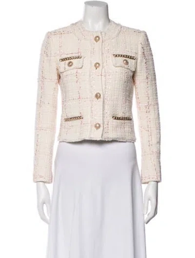Pre-owned Generation Love Tweed Pattern Evening Jacket In Neutral