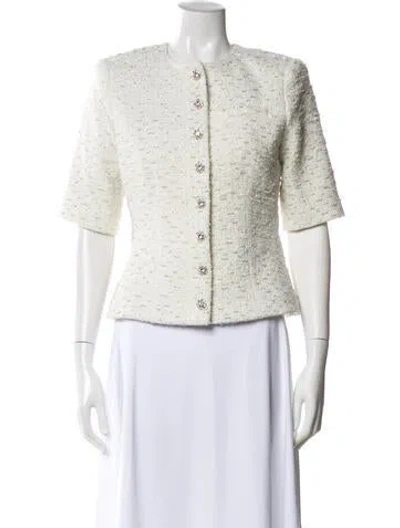 Pre-owned Generation Love Tweed Pattern Evening Jacket W/ Tags In Neutral