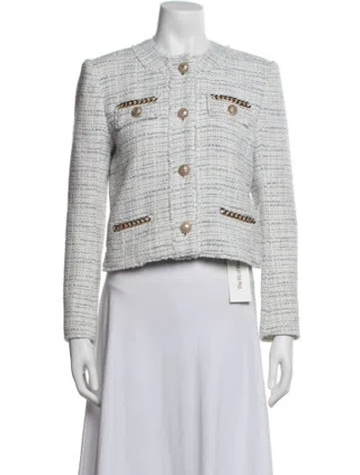 Pre-owned Generation Love Tweed Pattern Jacket In Blue