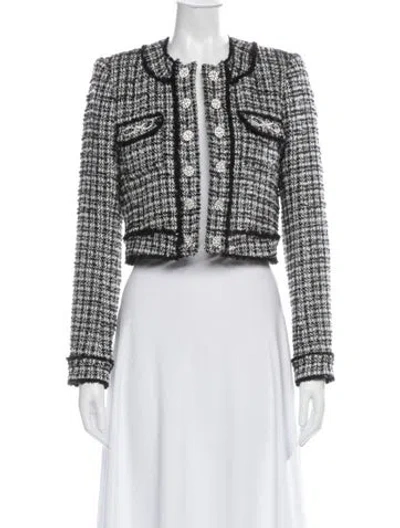 Pre-owned Generation Love Tweed Pattern Jacket In Grey