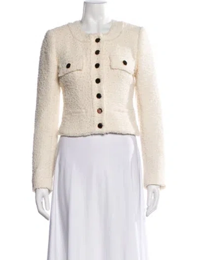 Pre-owned Generation Love Tweed Pattern Jacket In Neutrals