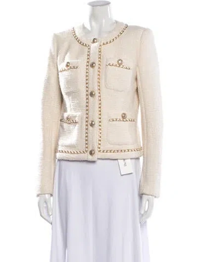 Pre-owned Generation Love Tweed Pattern Jacket In Neutrals