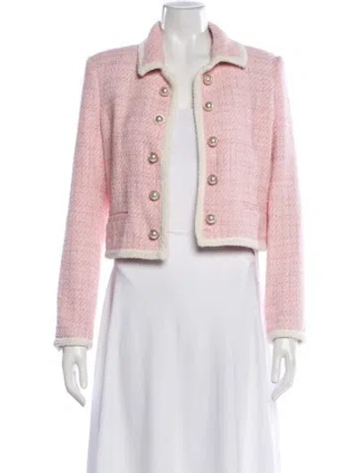 Pre-owned Generation Love Tweed Pattern Jacket In Pink