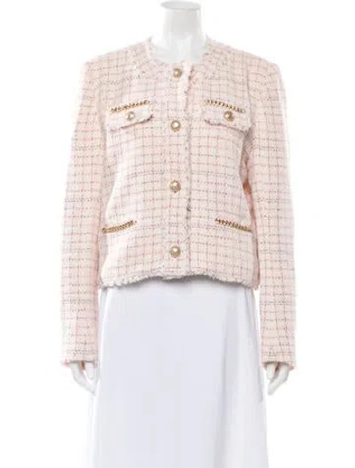 Pre-owned Generation Love Tweed Pattern Jacket In Pink