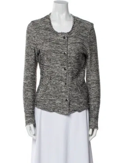 Pre-owned Generation Love Tweed Pattern Jacket In Silver
