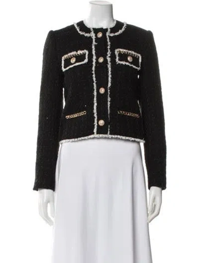 Pre-owned Generation Love Tweed Pattern Jacket W/ Tags In Black