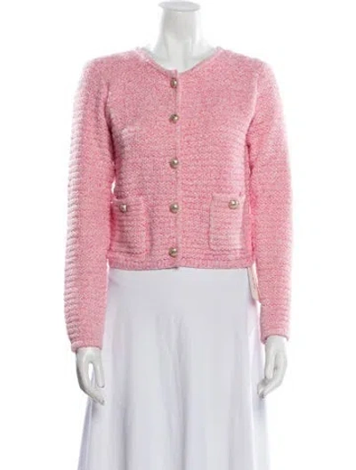 Pre-owned Generation Love Tweed Pattern Jacket W/ Tags In Pink