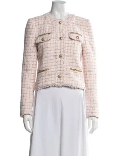 Pre-owned Generation Love Tweed Pattern Jacket W/ Tags In Pink
