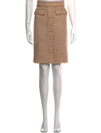 Pre-owned Generation Love Tweed Pattern Knee-length Skirt W/ Tags In Neutrals
