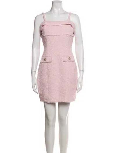 Pre-owned Generation Love Tweed Pattern Mini Dress In Pink