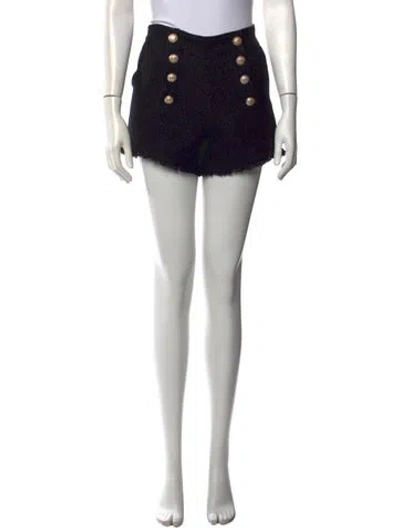 Pre-owned Generation Love Tweed Pattern Mini Shorts In Black