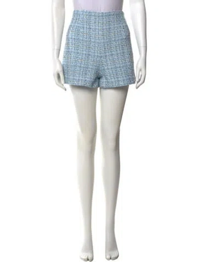 Pre-owned Generation Love Tweed Pattern Mini Shorts In Blue